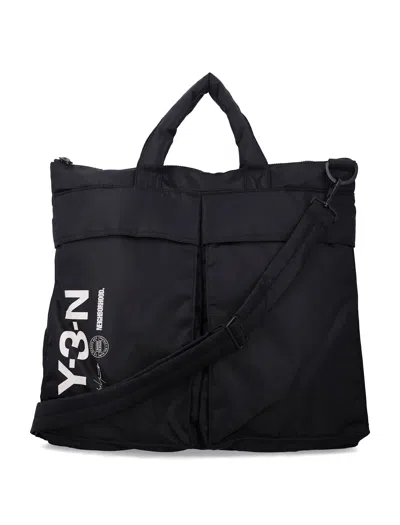 Y-3 Nbhd Padded Nylon Tote Bag In Black