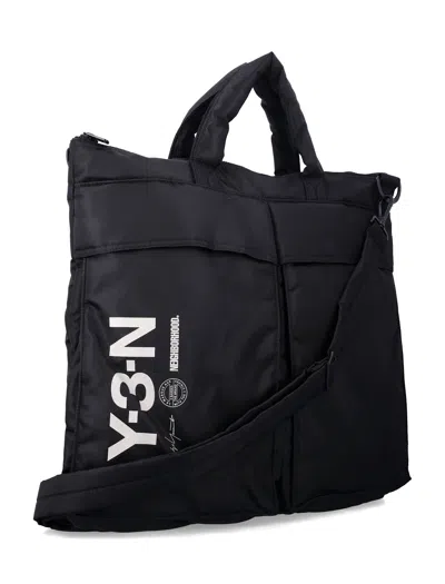 Y-3 Nbhd Padded Nylon Tote Bag In Black