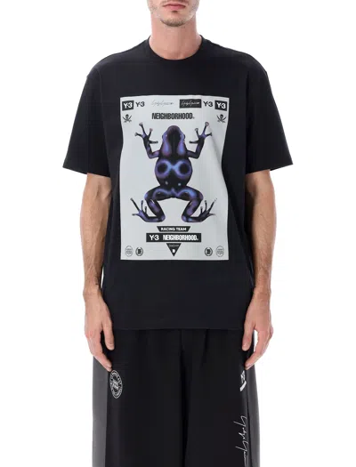 Y-3 Nbhd Oversized Frog Graphic Cotton T-shirt In Black