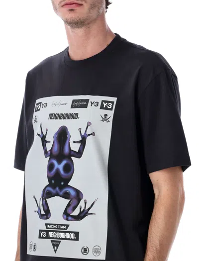 Y-3 Nbhd Oversized Frog Graphic Cotton T-shirt In Black