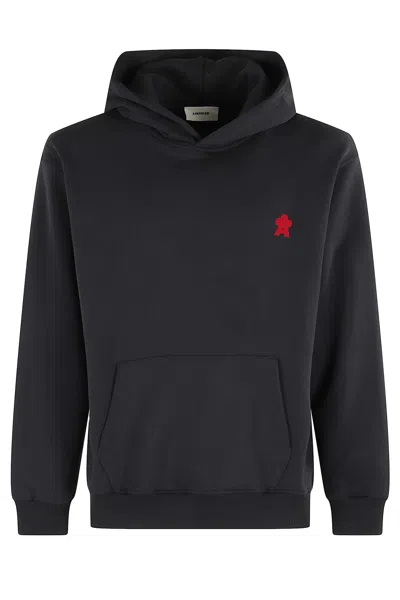 A Paper Kid Logo-embroidered Hoodie In Black