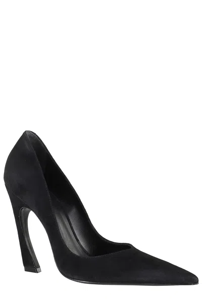 Schutz Curved-heel Pointed-toe Pumps In Black