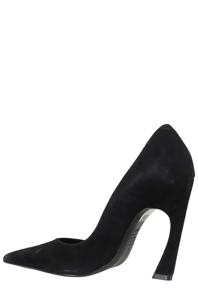 Schutz Curved-heel Pointed-toe Pumps In Black