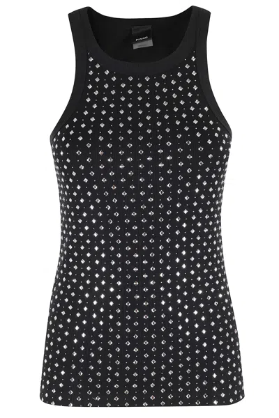 Pinko Fitted Sleeveless Top Featuring Stud Embellishments In Multi