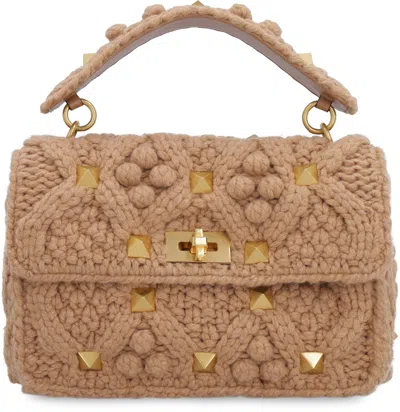 Valentino Garavani - Roman Stud Shoulder Bag In Brown