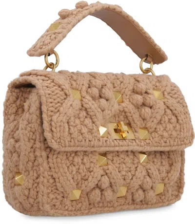 Valentino Garavani - Roman Stud Shoulder Bag In Brown
