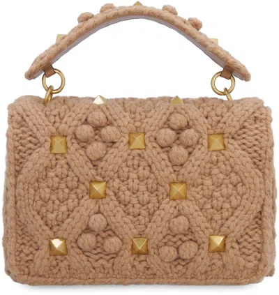 Valentino Garavani - Roman Stud Shoulder Bag In Brown