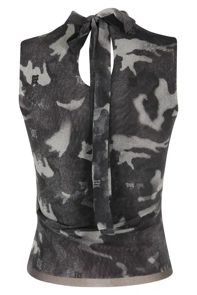 Misbhv Camo Mesh Tank Top In Black