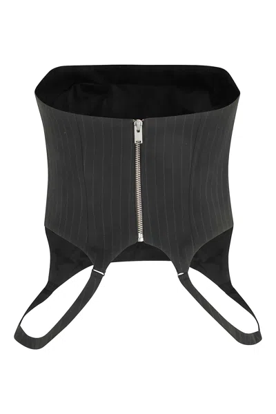 Misbhv Pinstripe Corset Top In Black