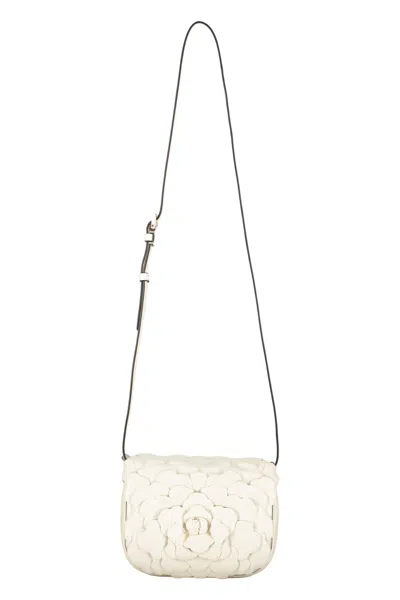 Valentino Elegant Shoulder Bag In Leather In White