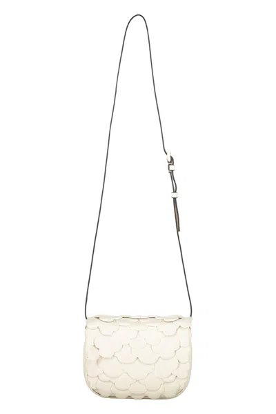 Valentino Elegant Shoulder Bag In Leather In White