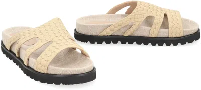 Alberta Ferretti Slides In Intertwined In Nude