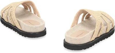 Alberta Ferretti Slides In Intertwined In Nude