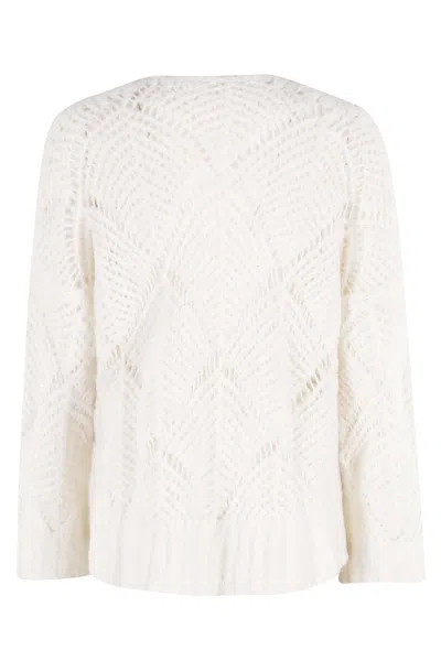 Antonelli Open-knit Sweater In White