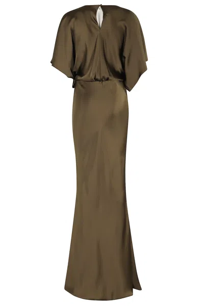 Norma Kamali Reverse Obie Gown In Brown