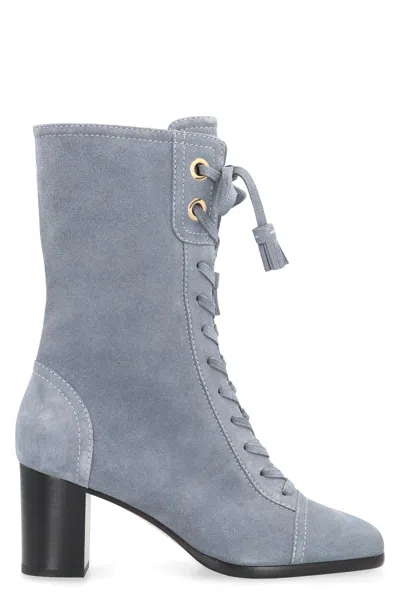 Alberta Ferretti Suede Boots In Gray