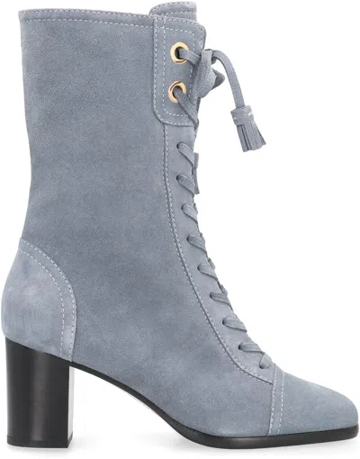 Alberta Ferretti Suede Boots In Gray