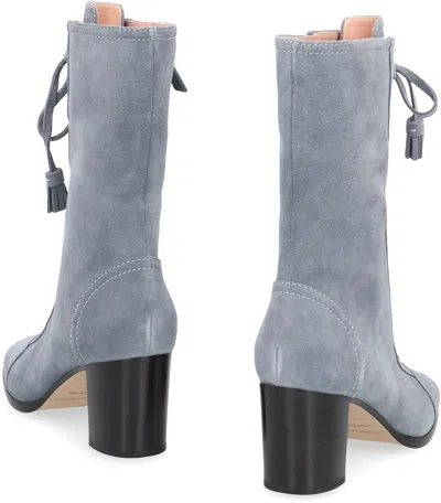 Alberta Ferretti Suede Boots In Gray