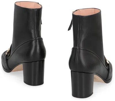 Alberta Ferretti Chain-detail Ankle Boots In Black