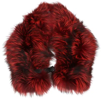 Alberta Ferretti Neck Warmer In Fur In Red