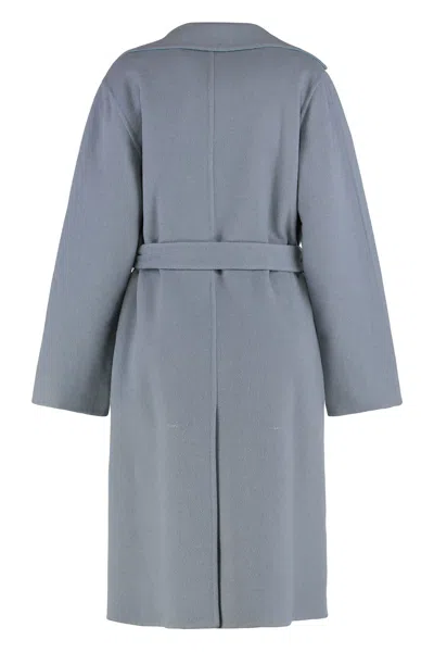 Alberta Ferretti Reversible Coat In Wool And Cashmere In Gray