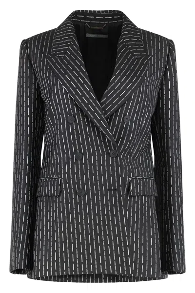 Alberta Ferretti Elegant Double-breasted Jacket In Gray