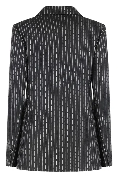 Alberta Ferretti Elegant Double-breasted Jacket In Gray