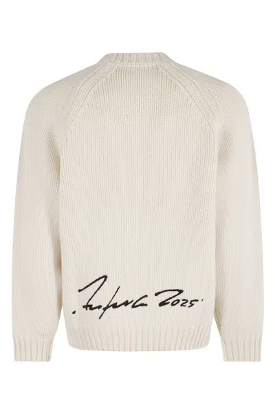 Kenzo X Futura 2000 Sweater In White Wool In White