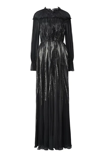 Alberta Ferretti I Live In Silk In Black