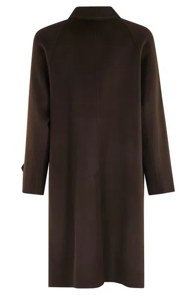 Department Five Single-breasted Radison Pattern Wool Coat In Brown