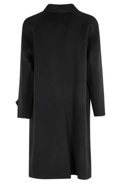 Department Five Single-breasted Wool Coat With Shirt Collar And Button Closure In Black