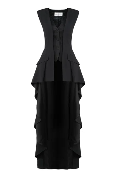 Alberta Ferretti Three-button Single-breasted Gilet In Black