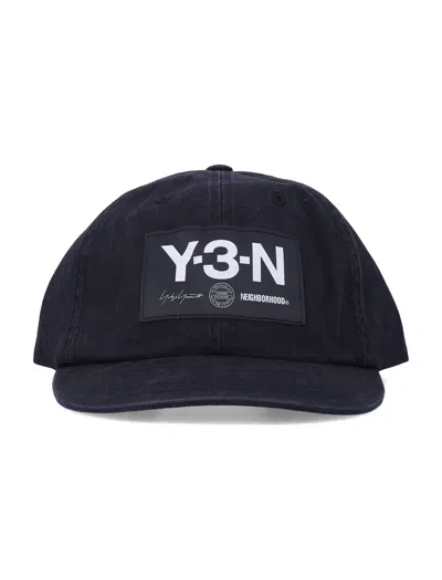 Y-3 N Flat Brim Cotton Cap In Black