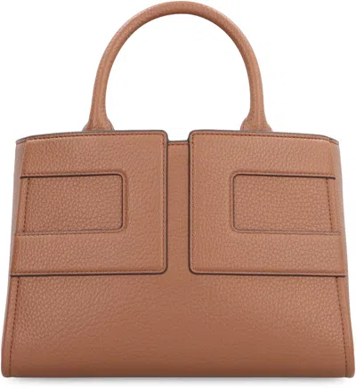 Elisabetta Franchi Medium Tote Bag With Logo In Brown