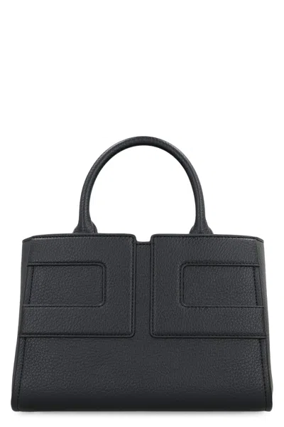 Elisabetta Franchi Medium Tote Bag With Logo In Black