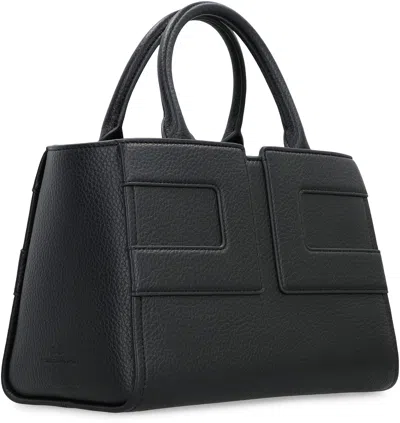 Elisabetta Franchi Medium Tote Bag With Logo In Black