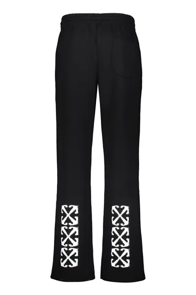 Off-white Long Comfortable Black Pants With Pockets In Black
