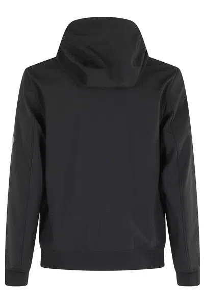 C.p. Company Short Jacket With Hood And Distinctive Lens Logo In Black