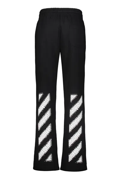 Off-white Long Comfortable Black Pants With Pockets In Black