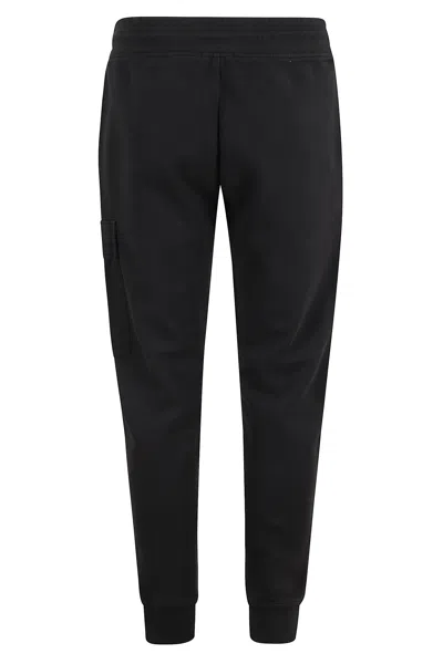 C.p. Company Black Relaxed-fit Cargo Sweatpants In Black
