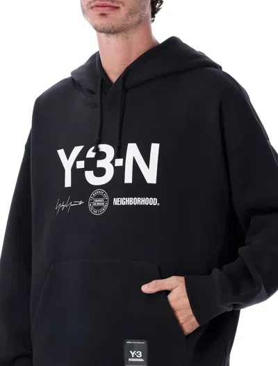 Y-3 X Nbhd Graphic Hoodie Black In Black