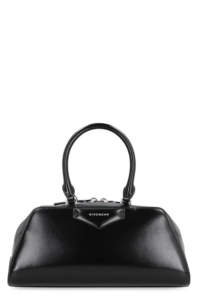 Givenchy Antigona East-west Small Leather Top Handle Bag In Black