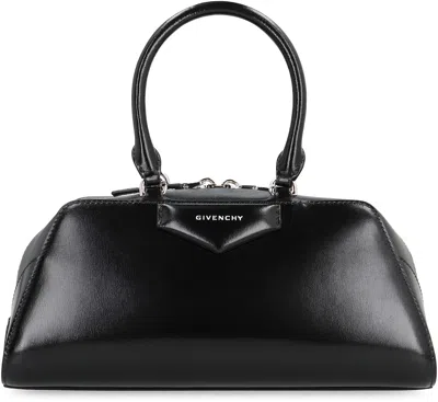Givenchy Antigona East-west Small Leather Top Handle Bag In Black