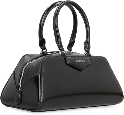 Givenchy Antigona East-west Small Leather Top Handle Bag In Black