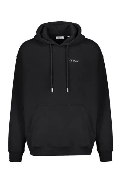 Off-white Black Minimalist And Versatile Hoodie In Black