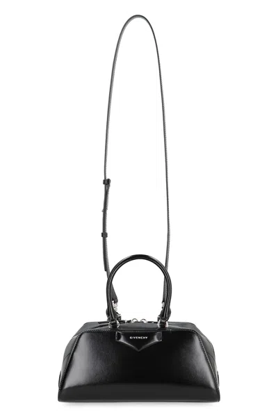 Givenchy Antigona East-west Small Leather Top Handle Bag In Black