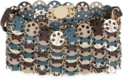 Rabanne Leather Crossbody Bag In Multi