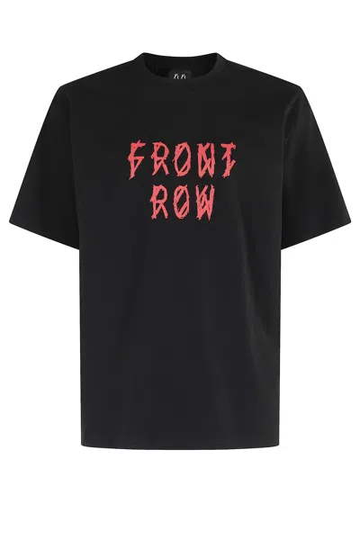 44 Label Group Cotton T-shirt With Logo Print In Black