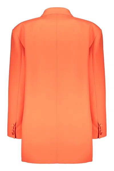 Valentino Elegant Orange Blazer With Double-breasted. In Orange