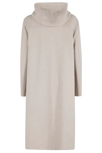 Fay Lungo Interno In Maglia Cappuccio In Black